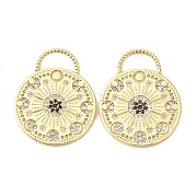 Латунные подвески с фианитами ZIRC-C024-27G