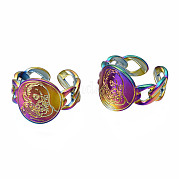 Текстурированные плоские круглые кольца-манжеты RJEW-N038-015