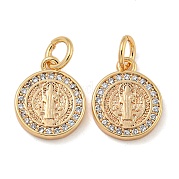 Латунные микропаве прозрачные подвески с фианитом KK-N254-109G