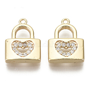 Brass Micro Pave Cubic Zirconia Charms KK-R136-043-NF