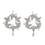 Серьги-гвоздики из латуни с микропаве из кубического циркония KK-K364-07P