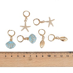 Ohrhänger aus Legierung mit Emaille-Anhänger&nbsp;EJEW-B159-01G