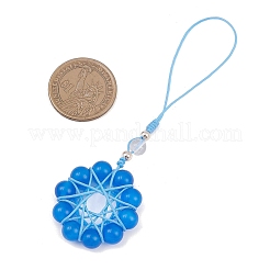 Décorations suspendues en forme de fleur œil de chat&nbsp;HJEW-TA00419-03