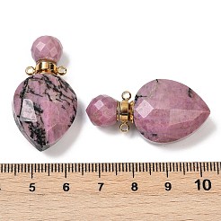 Ограненные подвески из натурального родонита&nbsp;G-A225-02G