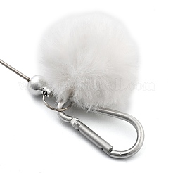 Porte-clés à pompon en alliage d'aluminium&nbsp;HJEW-Q001-01B