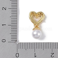 Placage de crémaillère en laiton micro pavé pendentifs en zircone cubique claire&nbsp;KK-E110-01G