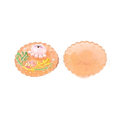 Cabochon in resina tondi piatti a tema oceano&nbsp;CRES-T025-02E