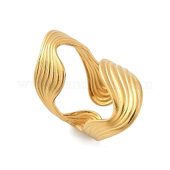 Нерегулярные открытые манжетные кольца из нержавеющей стали 304&nbsp;RJEW-M070-01G