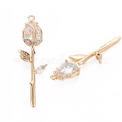 Латунные микро проложить кубического циркония подвески KK-S364-014B