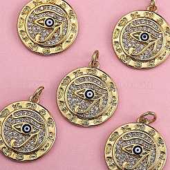 5 шт. Латунные подвески с микропаве&nbsp;ZIRC-SZ0003-07