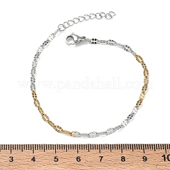 Pulseras de cadena chapada en acero inoxidable 304 para mujer&nbsp;BJEW-D466-08C-GP