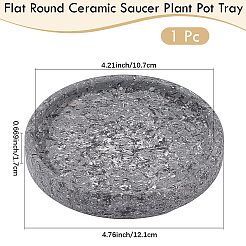 1 шт. плоские круглые керамические подносы для ювелирных изделий&nbsp;AJEW-BBC0002-49A