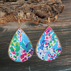 Серьги-капли из искусственной кожи&nbsp;FS-WG4D344-01