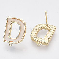 Accessoires de clous d'oreilles en laiton&nbsp;KK-T054-48G-NF