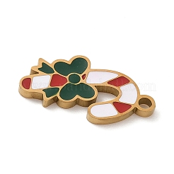 Эмалевые подвески из нержавеющей стали 304 с рождественской тематикой&nbsp;LS-STAS-K312-04J-G