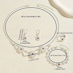 Комплекты из сплава цветочных браслетов&nbsp;LA6094