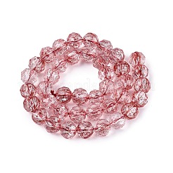 Brins de perles de verre transparentes craquelées&nbsp;GLAA-N063-10mm-14