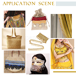 Лента из полиэстеровой бахромы с кружевной отделкой и подвесками-кисточками&nbsp;OCOR-WH0078-337A