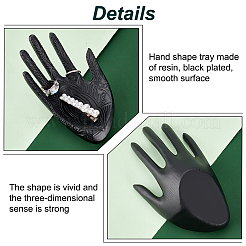 Espositori per gioielli con anello a mano in resina&nbsp;RDIS-WH0006-19