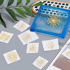 9 шт. 9-х видов самоклеящихся наклеек из углеродистой стали&nbsp;DIY-OC0009-28B