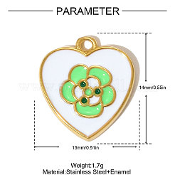 Подвески из нержавеющей стали 304 с эмалью&nbsp;STAS-OY004-68G