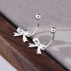 Orecchini a bottone in argento fine s999&nbsp;EJEW-F356-02S