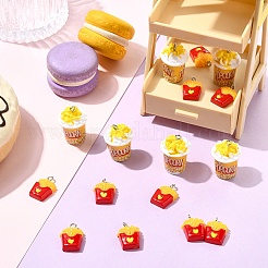 10шт 2 стиля непрозрачные подвески из смолы&nbsp;RESI-YW0005-68