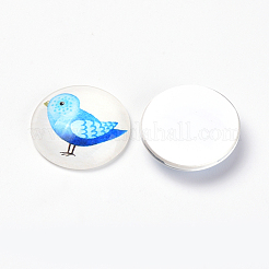 Cabochon con retro piatto in vetro stampato&nbsp;GGLA-Q056-012-10mm