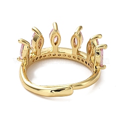 Регулируемые кольца заводной головки с кубическим цирконием&nbsp;RJEW-Q777-10G-02