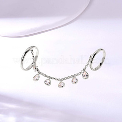 Кольца для женщин с латунным паве из кубического циркония&nbsp;JM9814-1