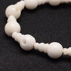 Natürliche Jade 3-Loch-Guru Perle Stränge&nbsp;G-K149-37
