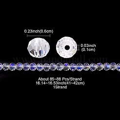 Гальванизируйте прозрачное стекло бисер нитей&nbsp;EGLA-YW0001-65A