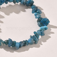 Bracelets extensibles en perles d'apatite naturelle pour femmes&nbsp;BJEW-D467-01B