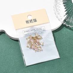 Ciondoli a forma di occhio di cavallo in ottone con pavé di zirconi cubici Shegrace&nbsp;XGRQ2O297-436G