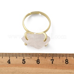 Природный кварцевый кристалл кольца палец&nbsp;RJEW-B122-01G-04