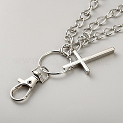 Ремни из крестообразной сплава 3 слой цепи для брюк&nbsp;AJEW-WH20019-50