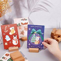 8 шт. деревянные держатели для мобильных телефонов&nbsp;AJEW-DC0002-12