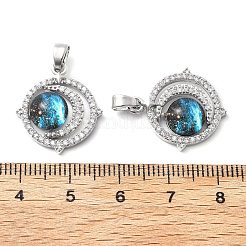 Кубический цирконий из латуни со стеклянными подвесками&nbsp;KK-Z103-03P