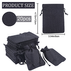 Мешки мешка шнурка упаковки мешка мешка имитационные полиэфирные&nbsp;ABAG-BBC0001-02A-02