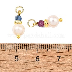 9 pendentif en pierre naturelle facettée et perles&nbsp;PALLOY-JF06015