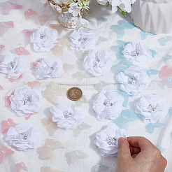 30 шт. полиэстер и пластик искусственный жемчуг и стразы цветочные украшения аксессуары&nbsp;DIY-SP0006-06E