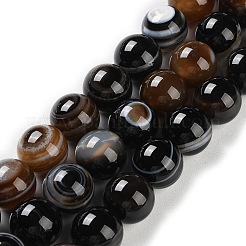 Нити натуральных глазных агатовых бус&nbsp;G-NH0019-F01-01