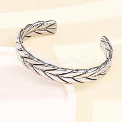 Brazaletes retro de acero inoxidable quirúrgico 316&nbsp;BJEW-C142-14D-AS