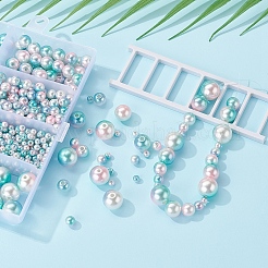 497шт 5 стиля радуги абс пластик имитация жемчуга&nbsp;OACR-YW0001-09B