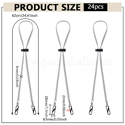 24шт пластиковая шапочка гибкий съемный подбородочный шнур&nbsp;FIND-FG0004-90