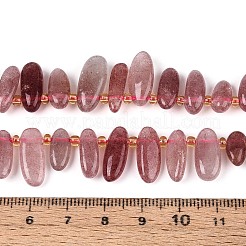 Природного кварца клубники нитей бисера&nbsp;G-Z091-A25