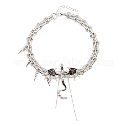 Подвески-кулоны в виде птерозавров из сплава с эмалью.&nbsp;NJEW-Z110-01P