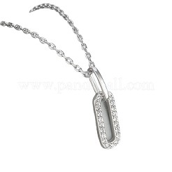 Colliers pendentifs en laiton sertis de micro-pavés de zirconiums cubiques transparents&nbsp;WG76A9F-02