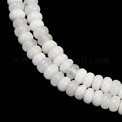 2 нити бусин из натурального белого нефрита&nbsp;G-PA0001-24A