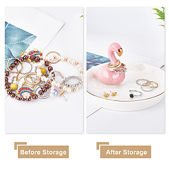 Flamingo-Ringhalter aus Porzellan&nbsp;DJEW-WH0011-26